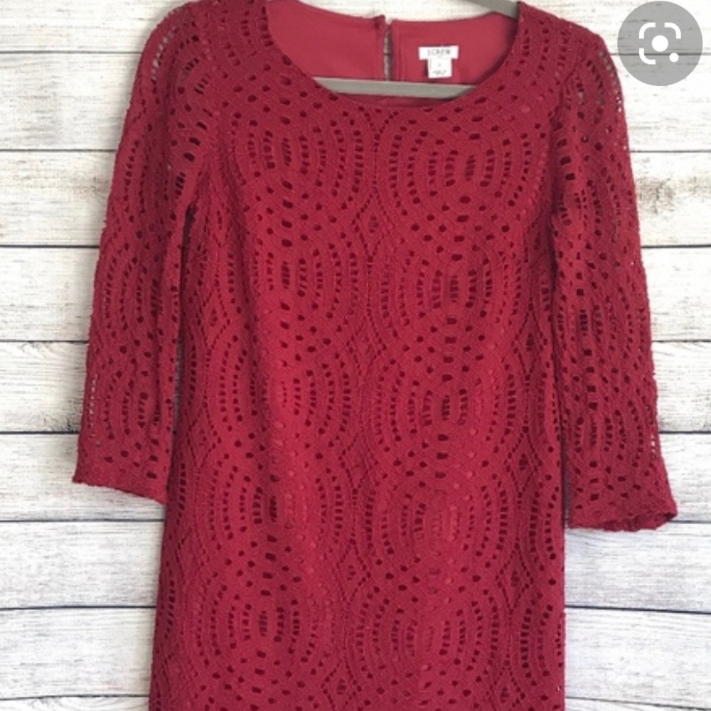 Very NEW JCrew 3/4 sleeve lace shift dress!!